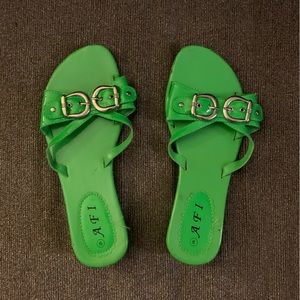 Green Women's Wedge Sandals